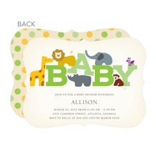 Tiny Prints Baby Shower Invitation Small, front back
