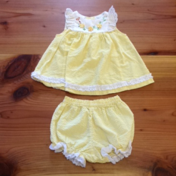 baby dress and bloomers